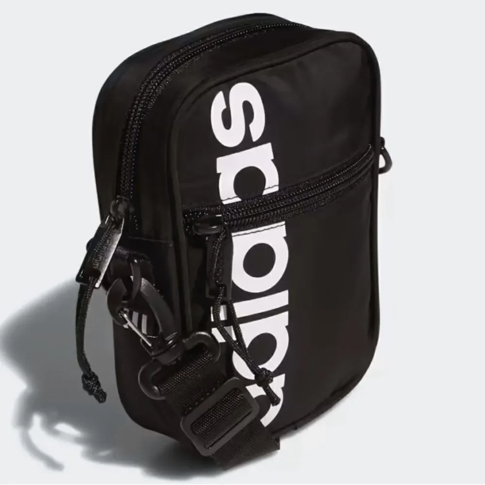 adidas CORE Black White Nylon Festival Unisex Crossbody Bag