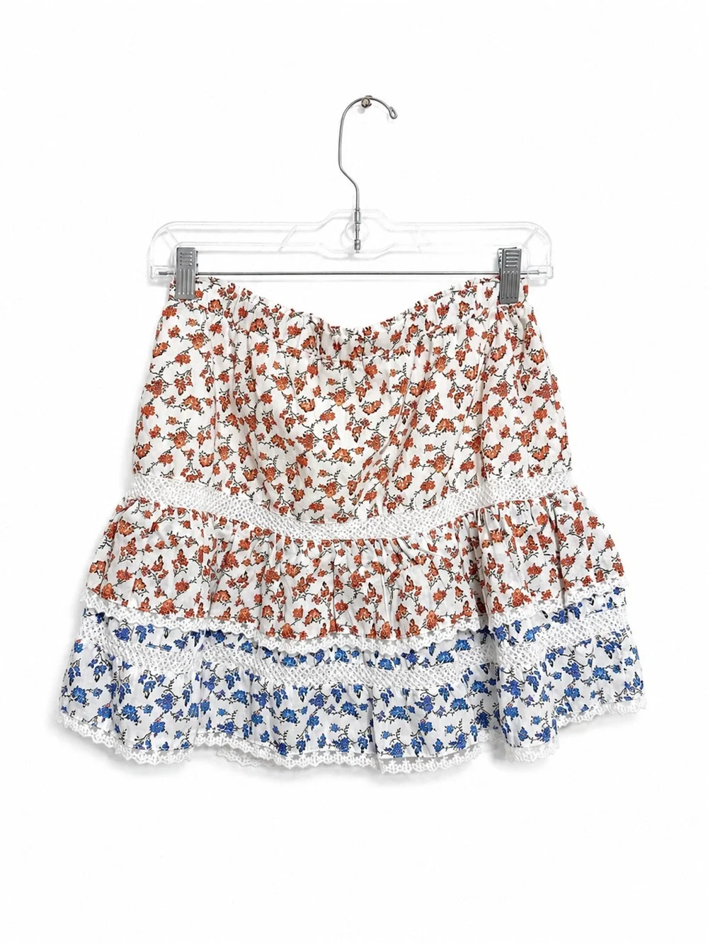 Jennifer & Grace Floral Tiered Mini Skirt- Size M