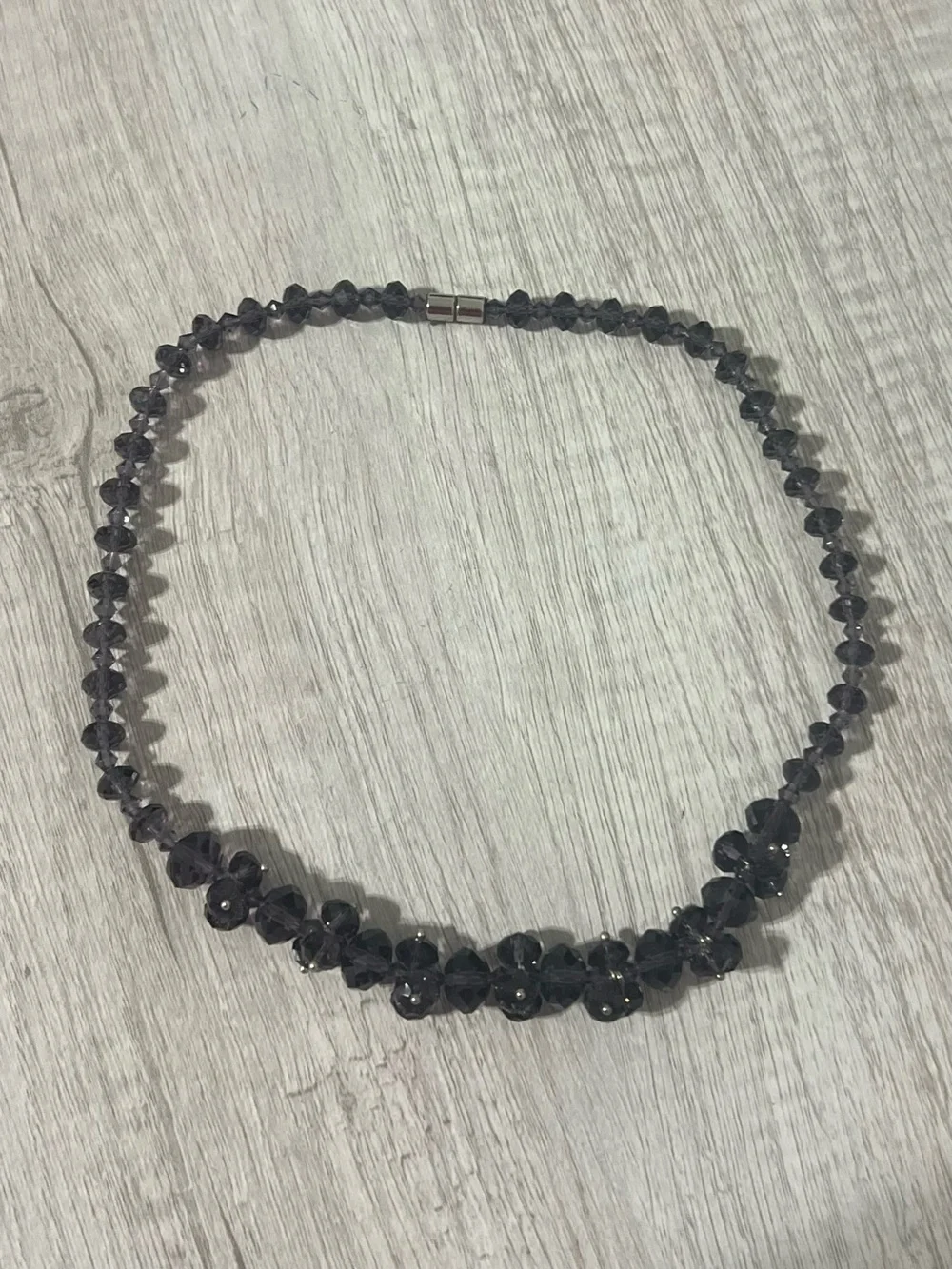 Purple Crystal Bead Necklace - Unbranded
