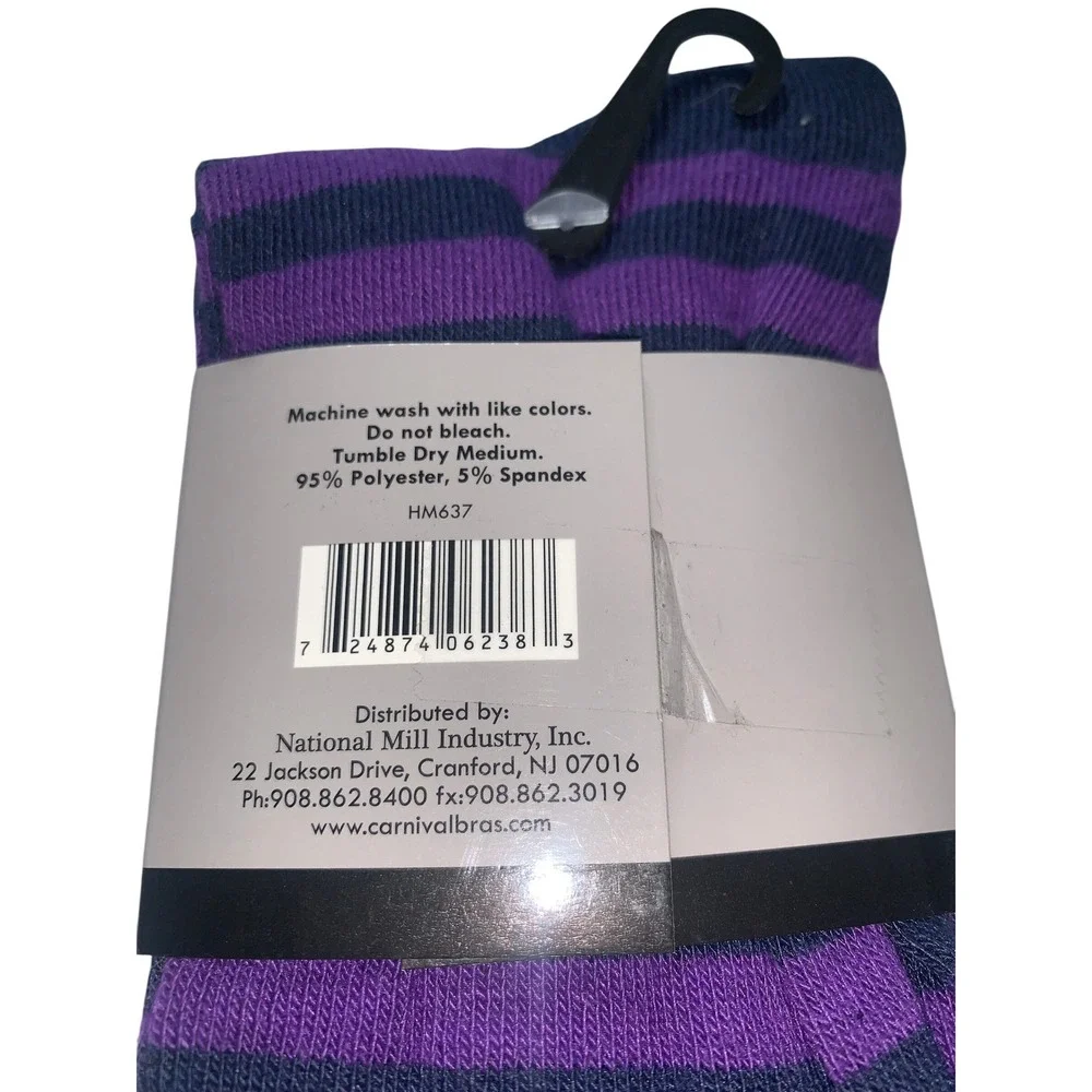 NEW National Men Purple Navy Blue Striped‎ Dress Socks Size 10-13