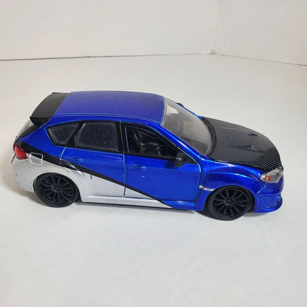 Joda‎ Toys 1:24 Scale 2012 Subaru Impreza WRX STI Blue Silver Die-Cast Model Car