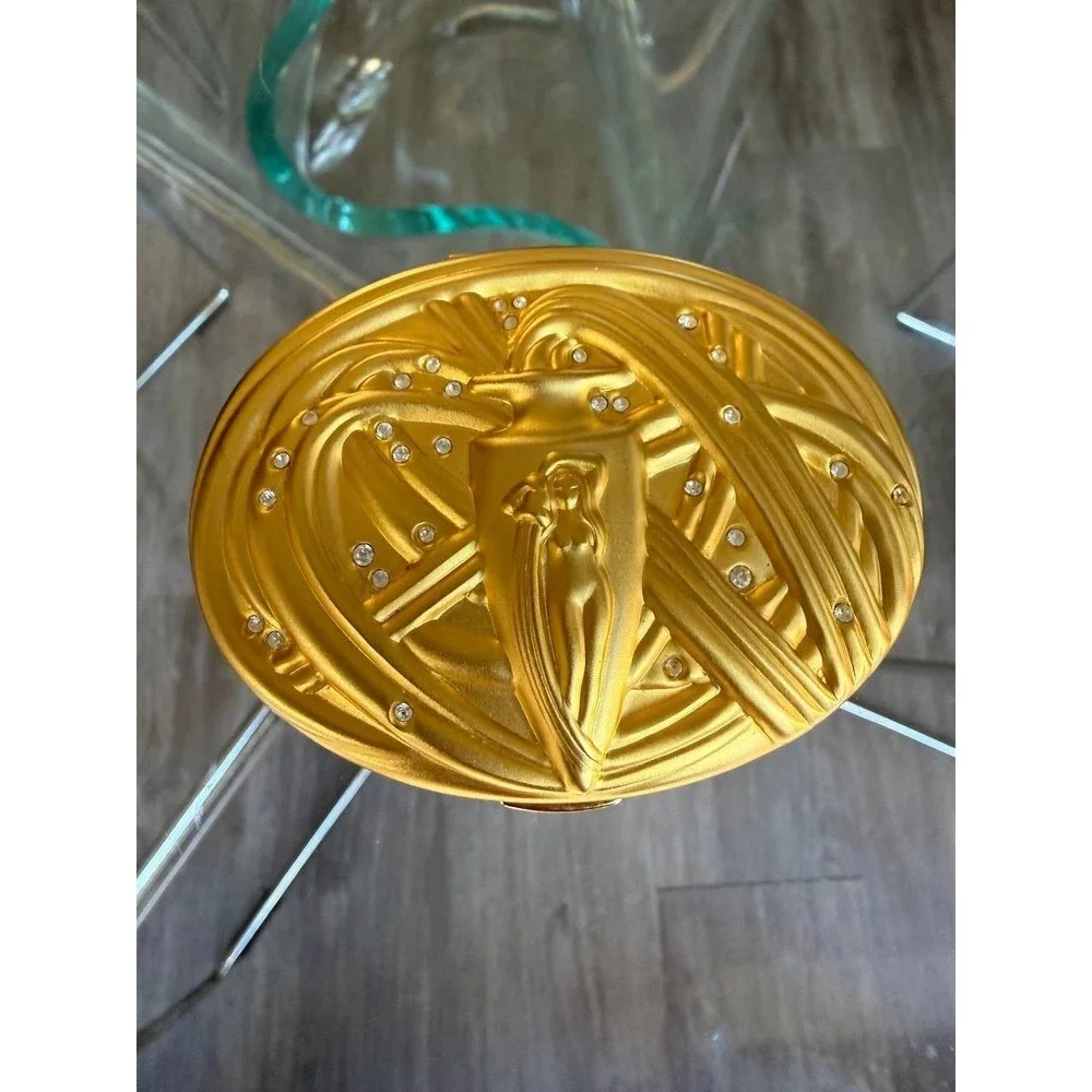 Estee Lauder Golden Aquarius Compact Lucidity Powder Vintage‎ Zodiac Gold