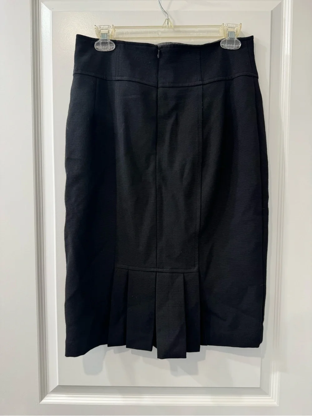 Nanette Lepore Black Pencil Skirt with Subtle Welt Pockets