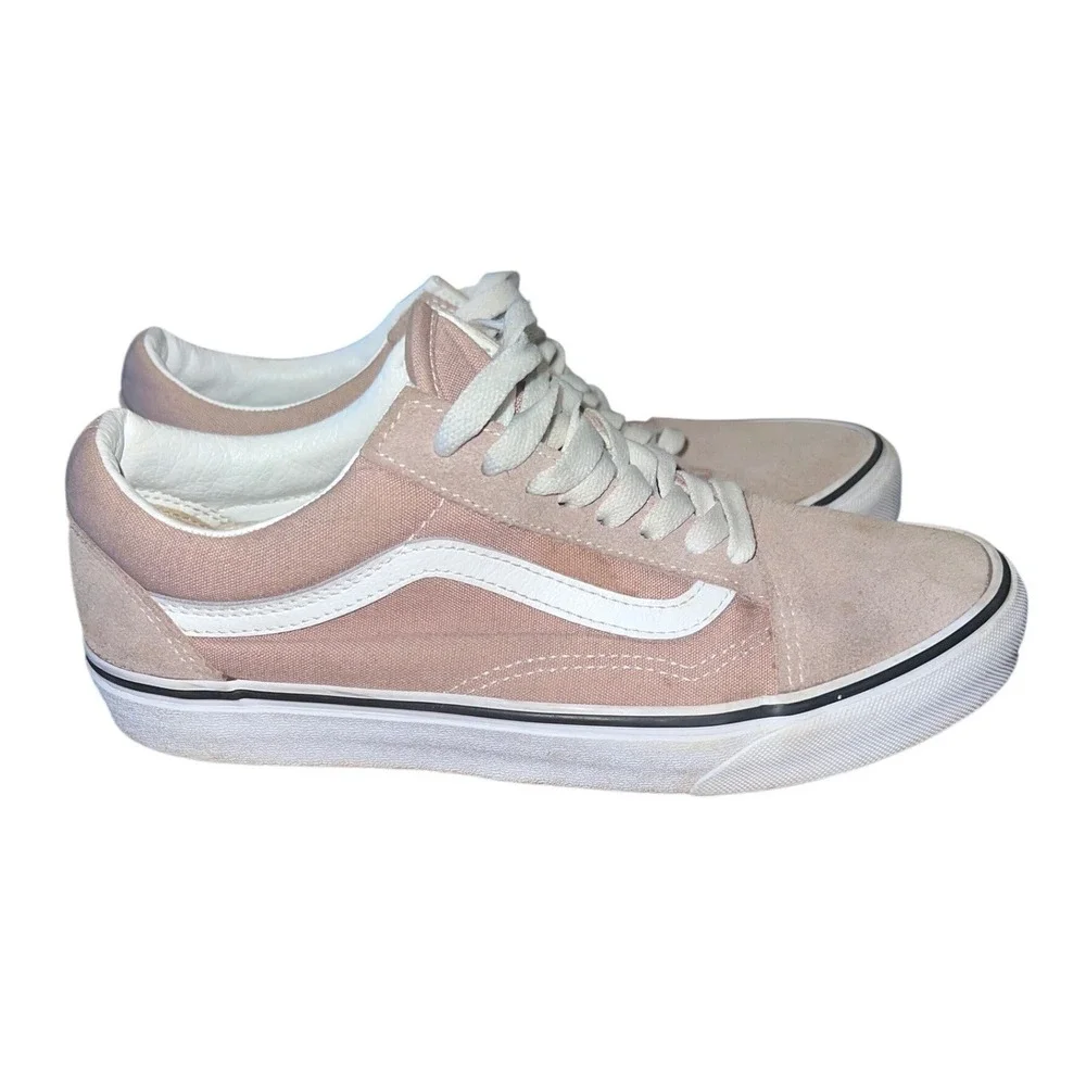 Vans Old Skool Rose Pink‎ Suede Canvas Low Top Skate Shoes Men's 7.5 Women's 9.0