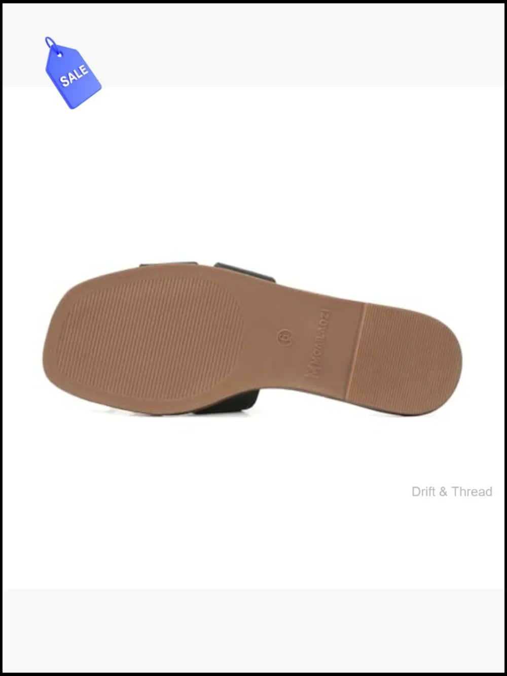 Women's Slip On Slide Sandals with Memory Foam, Square Toe Cushioned Flat