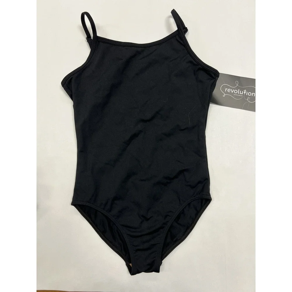 Revolution Dance‎ Wear NWT Black Girls Large Scoop Back Skinny Straps