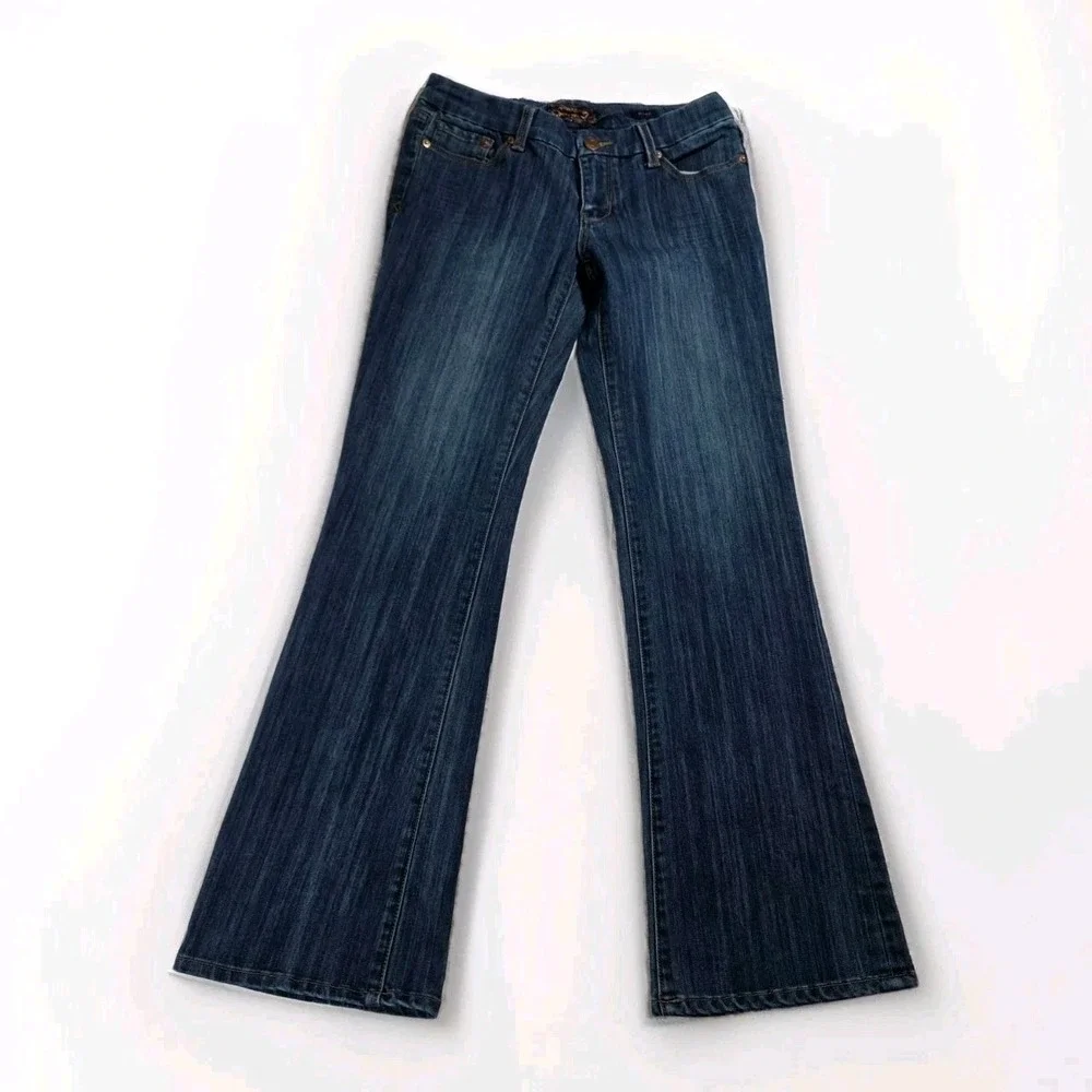 Seven7 Womens Bootcut Jeans Dark Wash Stretch Denim‎ Size 29 Mid Rise Classic