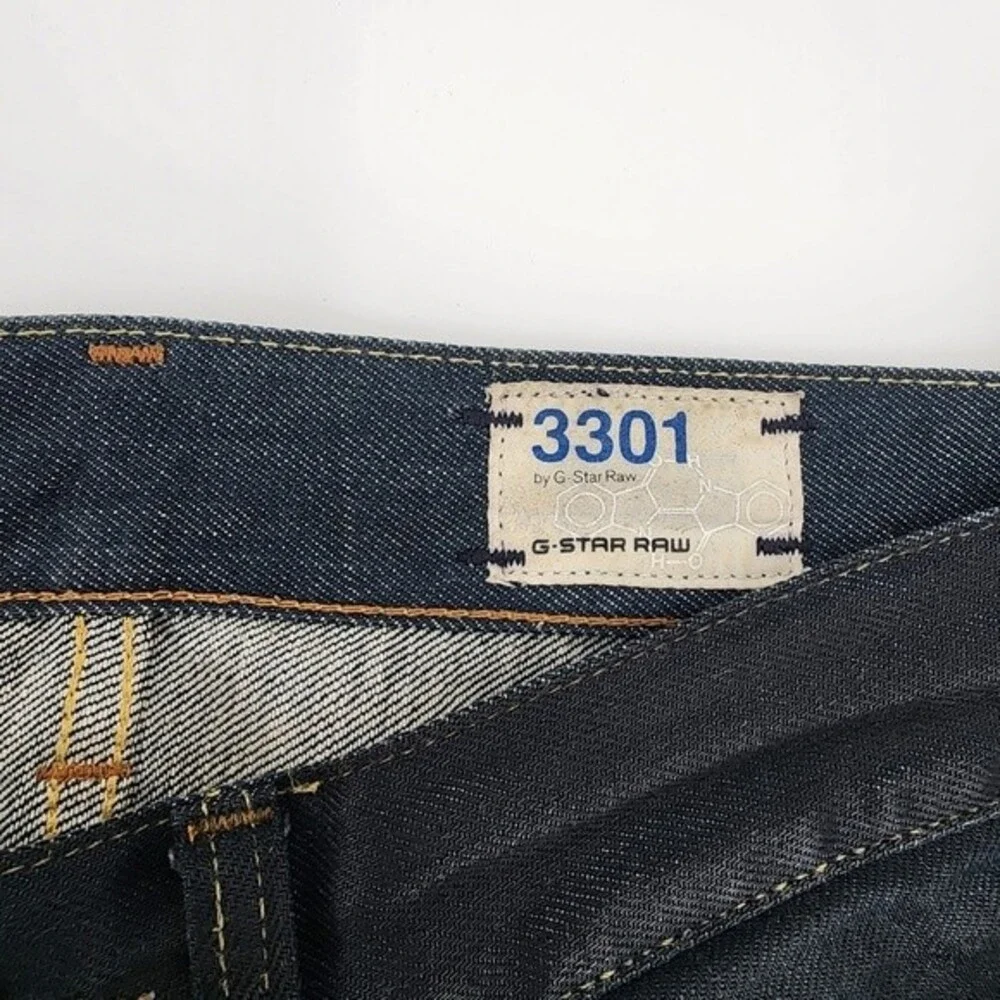 G Star Raw 3301 Slim Blue Jeans Size 29X34