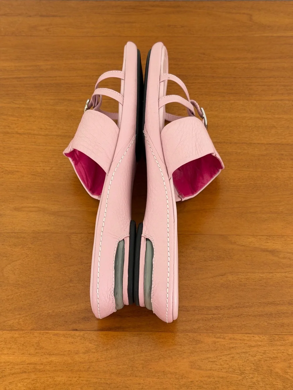 Cole Haan & Nike Air Pink Leather Cushioned Footbed Slide Sandals  8,5 Comfort