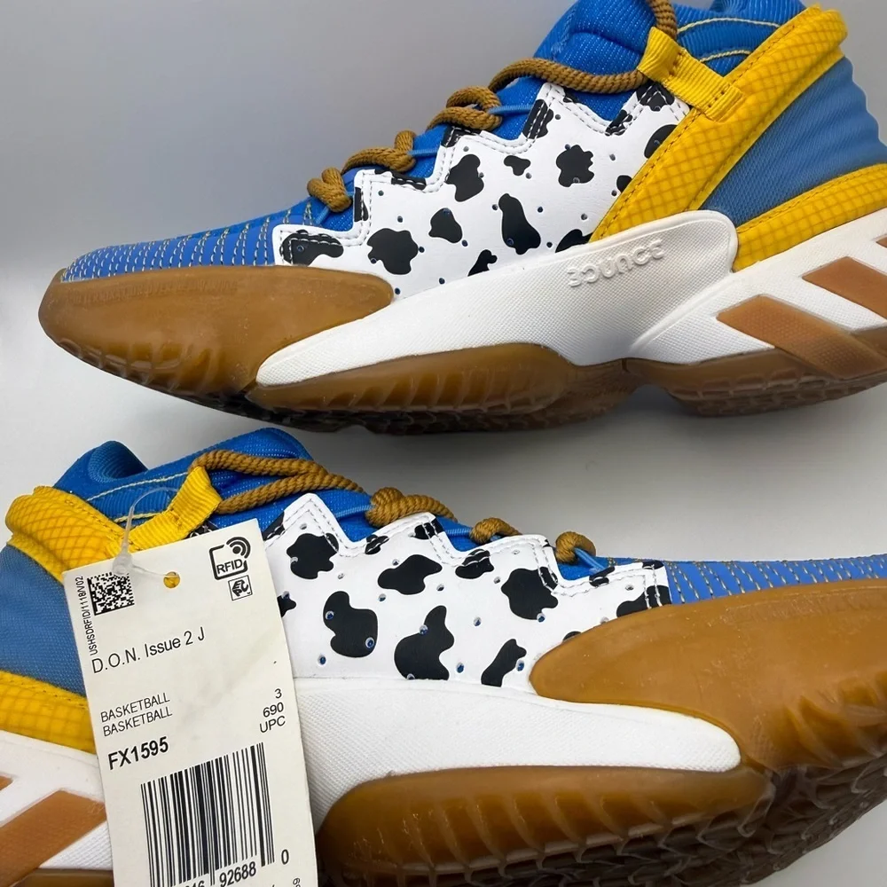 Adidas D.O.N. Issue 2 Pixar Toy Story Woody Kids Basketball Shoes Sneakers