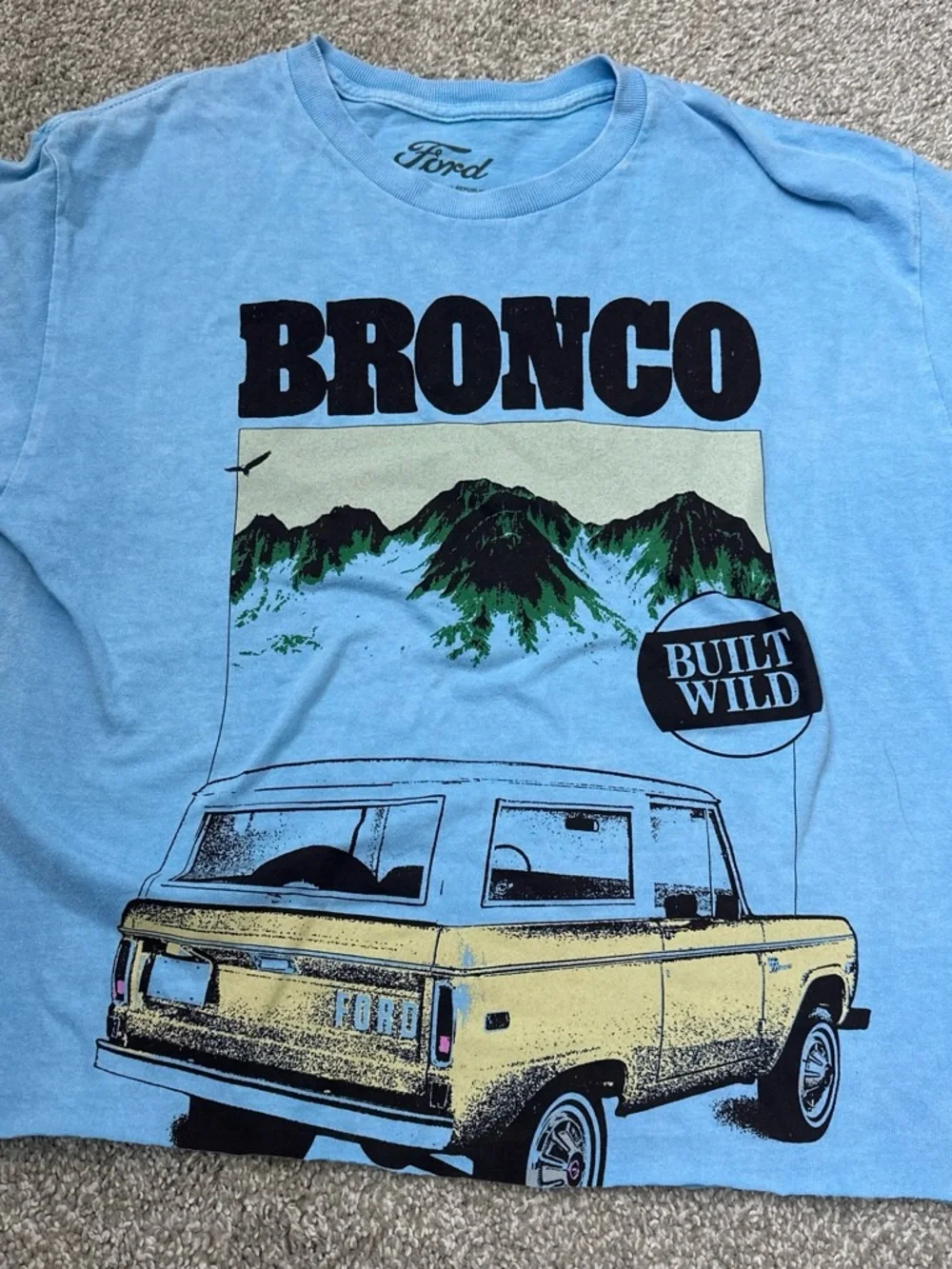 Ford womens Bronco Graphic Tee - Light Blue
