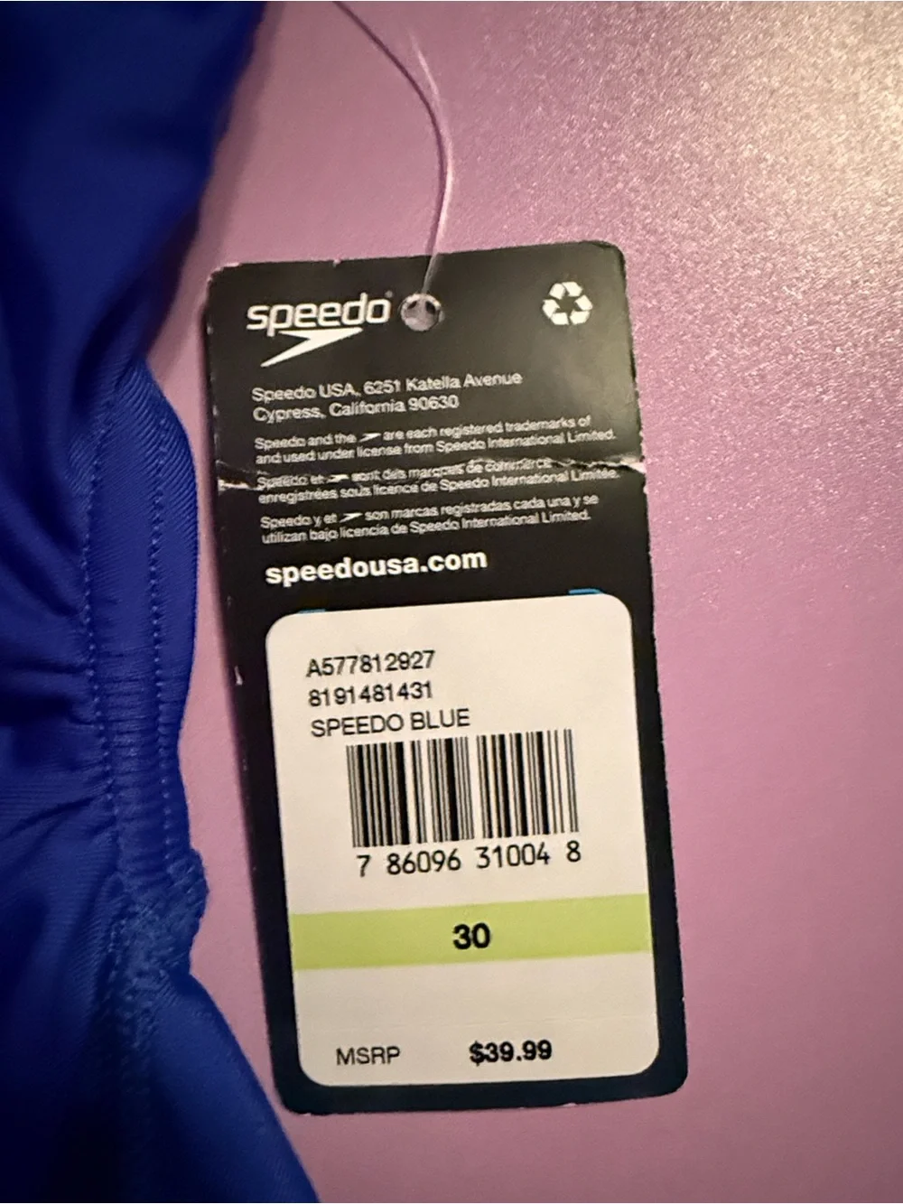 Speedo training one