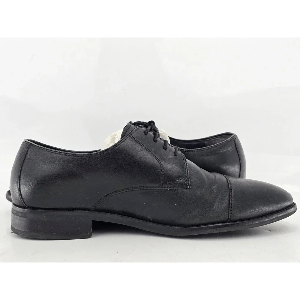 Cole Haan Williams Cap Toe Oxford Shoes Mens 9.5 Black Leather C11630 -Good
