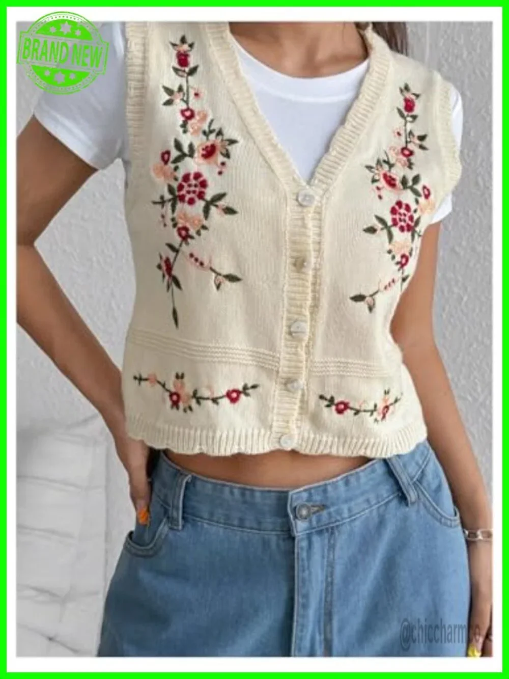 N/A vest elegant tops