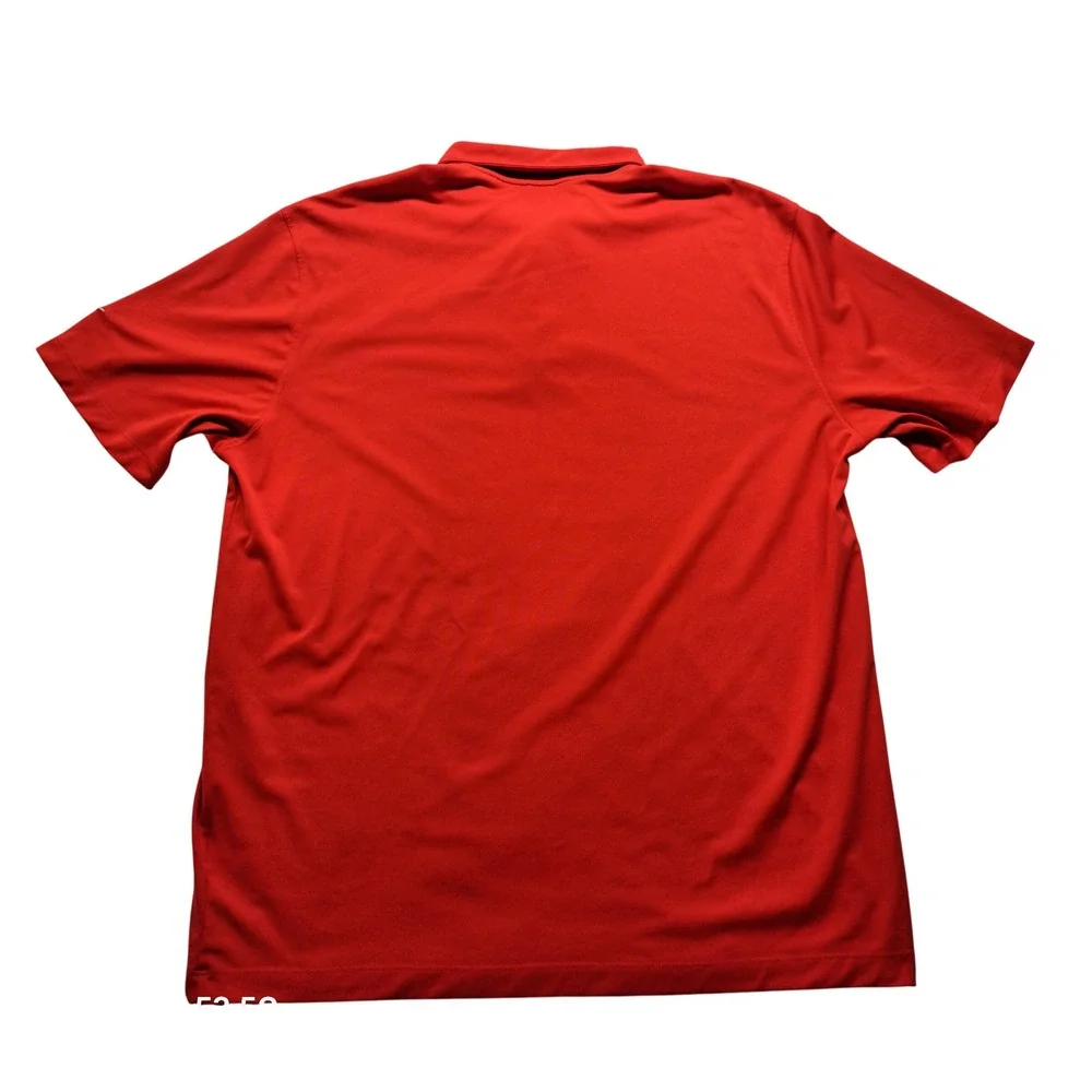 Nike Golf Polo Shirt Mens XL Red Excellent Acura Logo Dri-FIT Short Sleeve