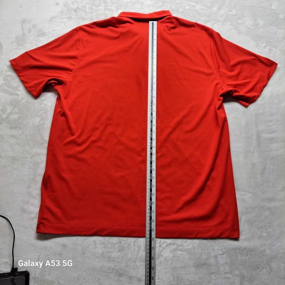 Nike Golf Polo Shirt Mens XL Red Excellent Acura Logo Dri-FIT Short Sleeve