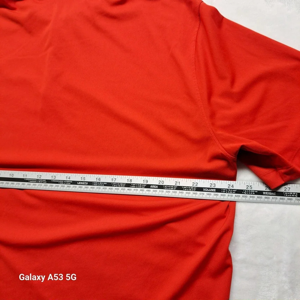 Nike Golf Polo Shirt Mens XL Red Excellent Acura Logo Dri-FIT Short Sleeve