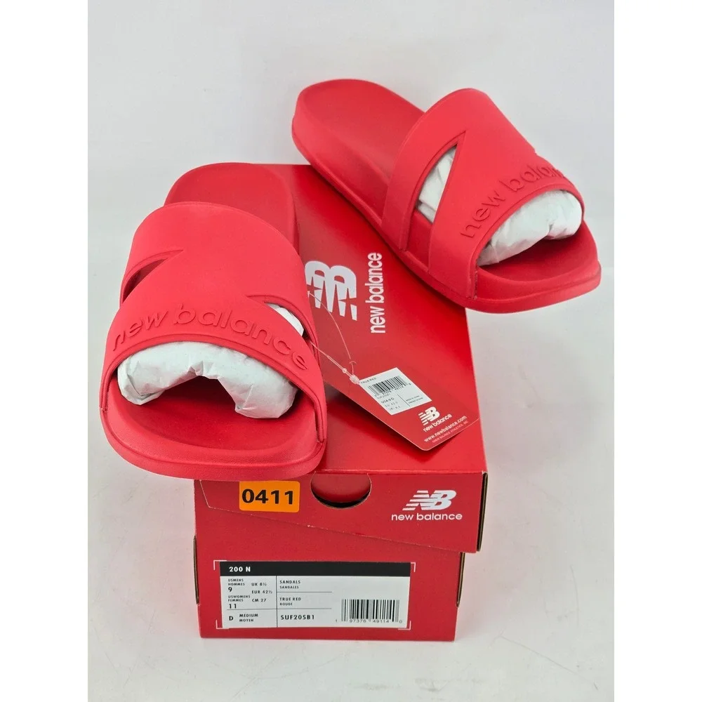 New Balance 200 N Slide Sandals Mens 9 Womens 11 Red SUF20SB1 -New