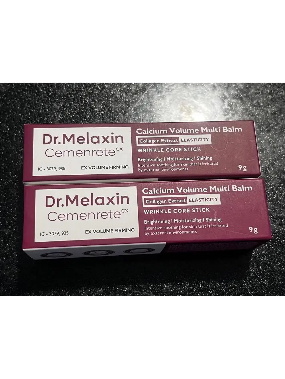 Lot of 2 Dr. Melaxin Cemenrete Calcium Multi Balm 9g K-Beauty Wrinkle Stick
