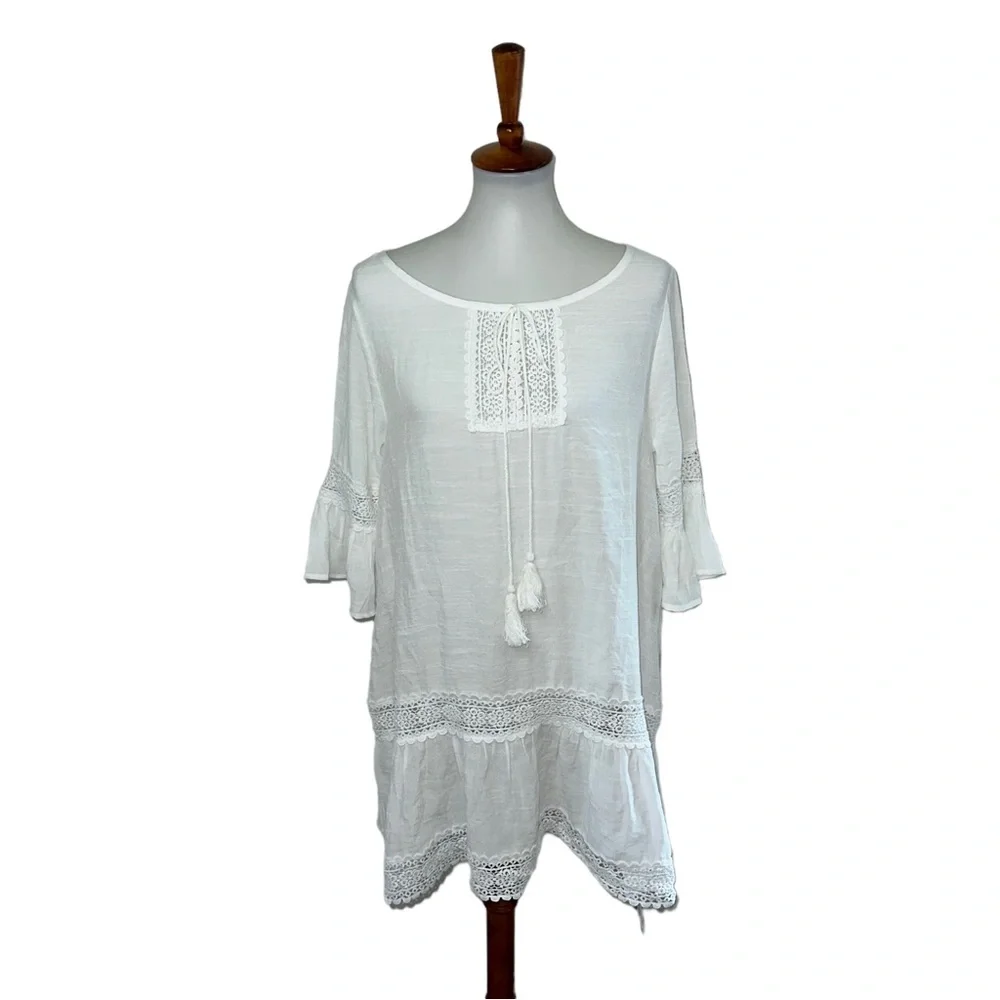 NWT Cupshe Coverup Dress White Size Medium