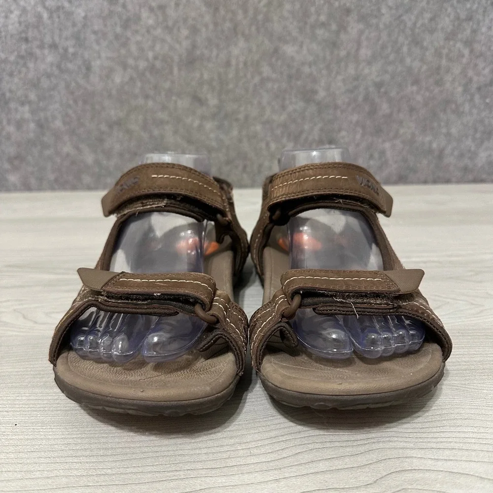 Vionic Boyes Sandals Mens 7 Brown Adjustable Straps Orthotic Comfort Shoes