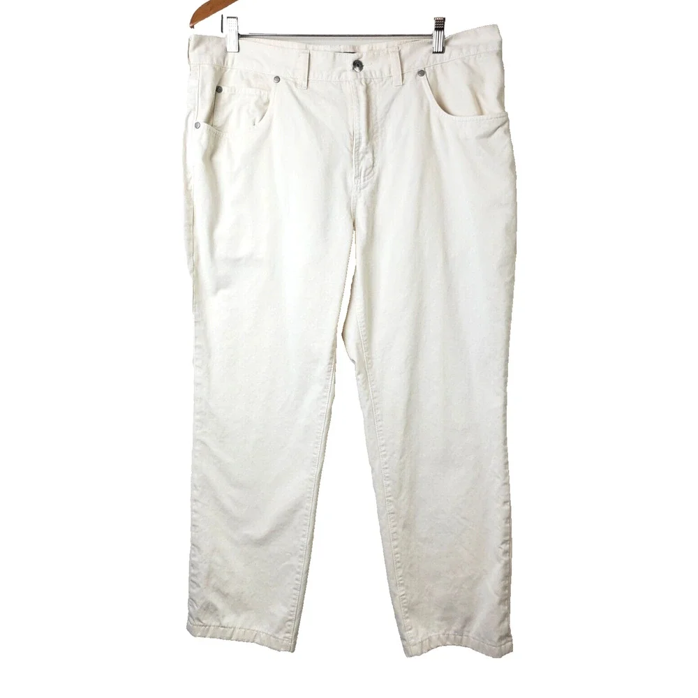 Reyn‎ Spooner Pants Mens 36 Chino Cotton Preppy Cream Hawaiian Vacation Cotton