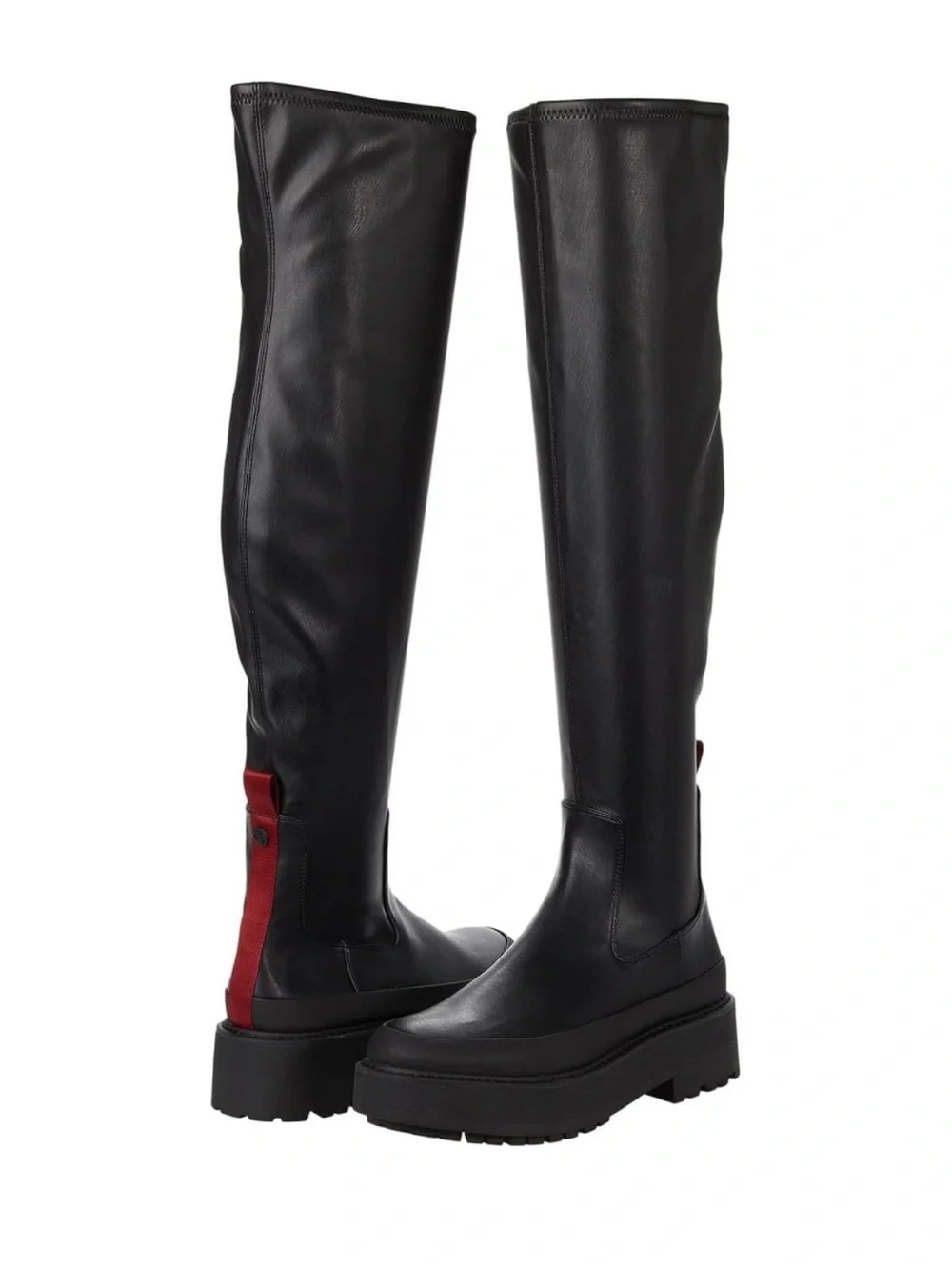 Franco Sarto Black Over-the-Knee Leather Boots