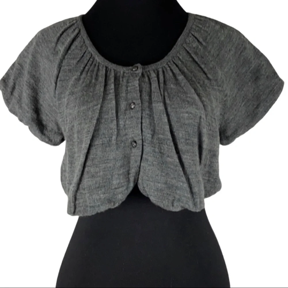 ❤️MOTH‎ WOOL CROPPED CARDIGAN SWEATER
