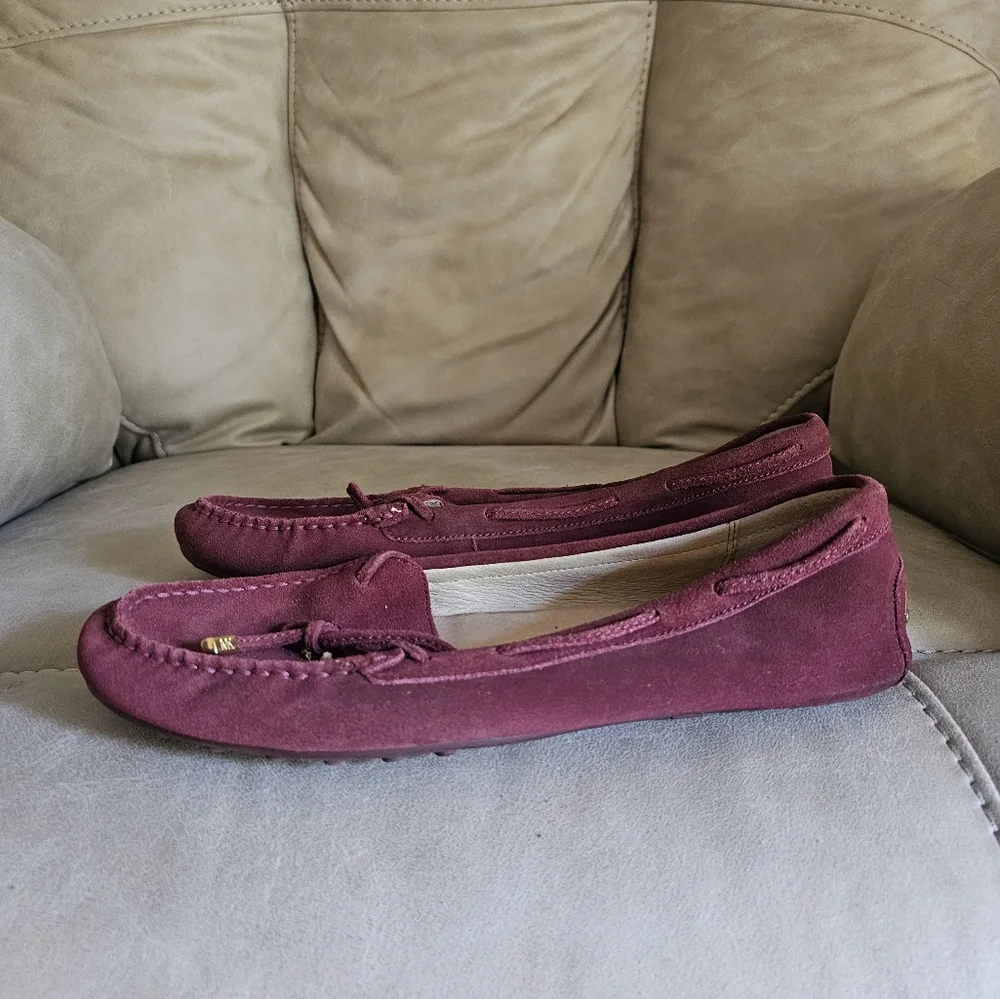 Michael Kors‎ suede burgundy moccasins/loafers size 11