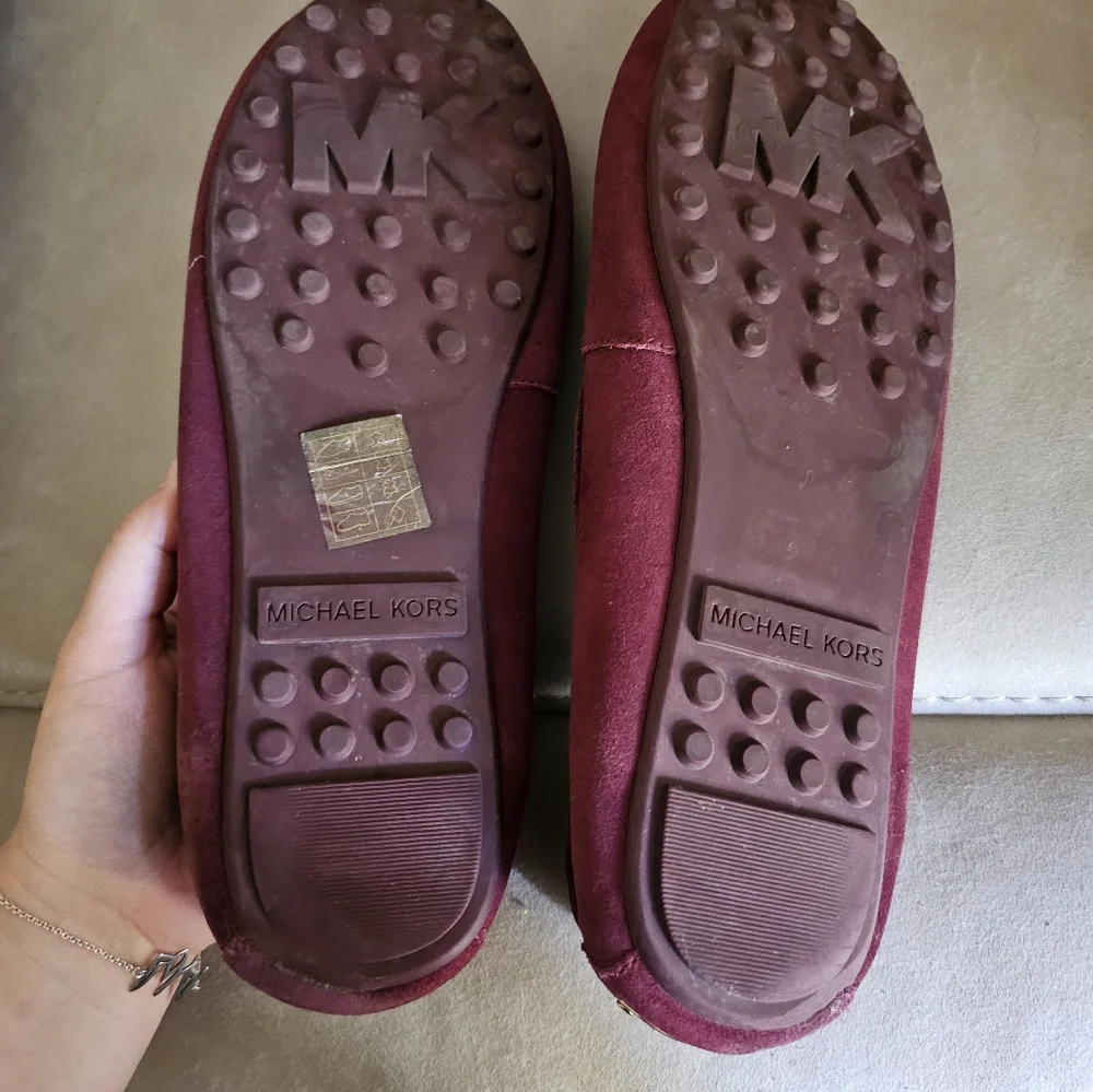 Michael Kors‎ suede burgundy moccasins/loafers size 11