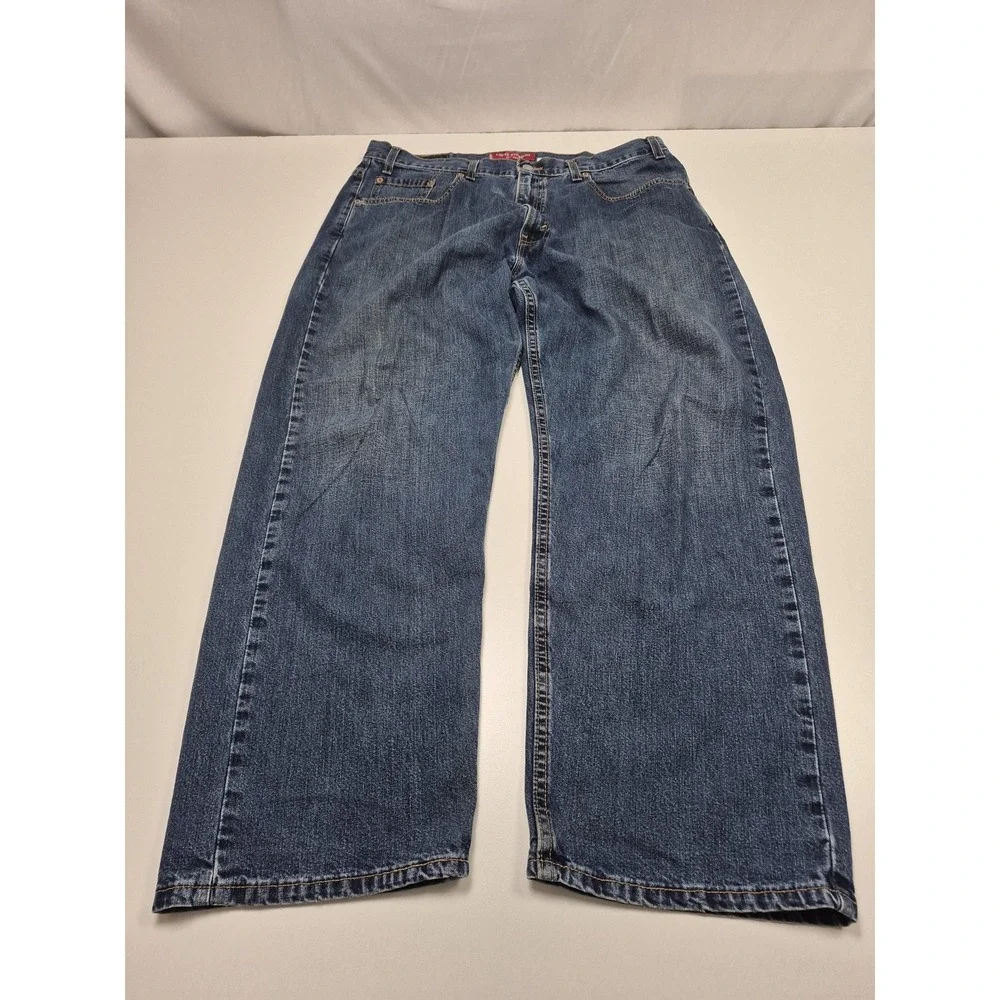 VTG Levis 569 Loose Straight Jeans Mens 38x30 Medium Blue Denim Loose Fit USA
