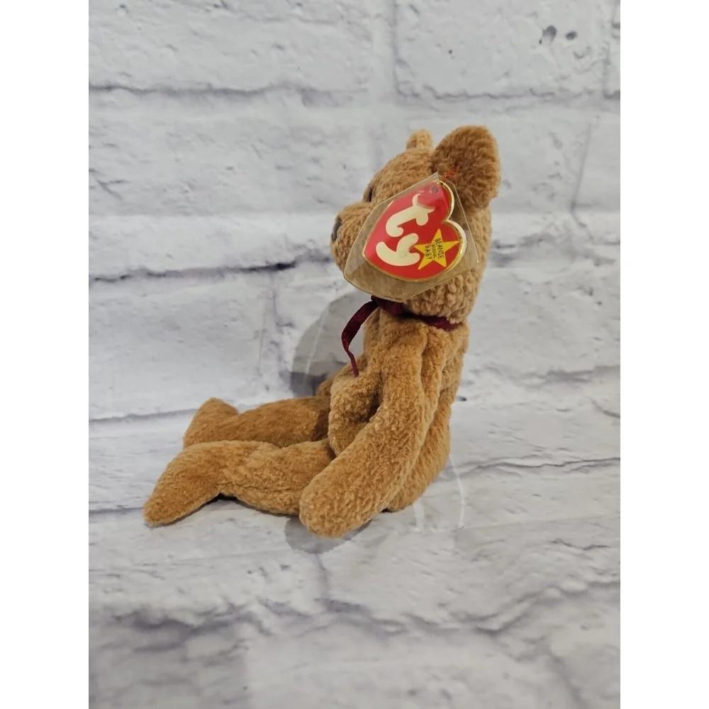 Ty Beanie Baby Curly The Bear Plush Toy Retired