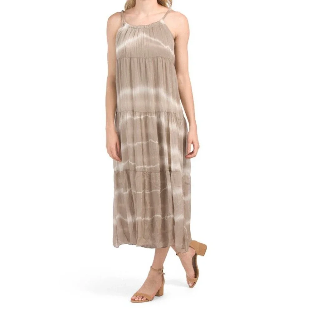 Elena Baldi Tie Dye Midi Dress
