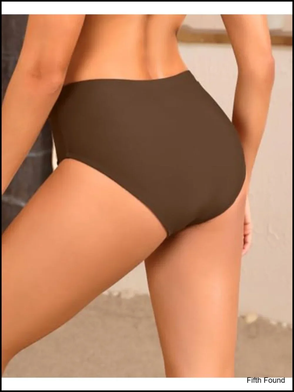 Mid Waist Bikini Bottoms Full Coverage with Pockets Tummy Control