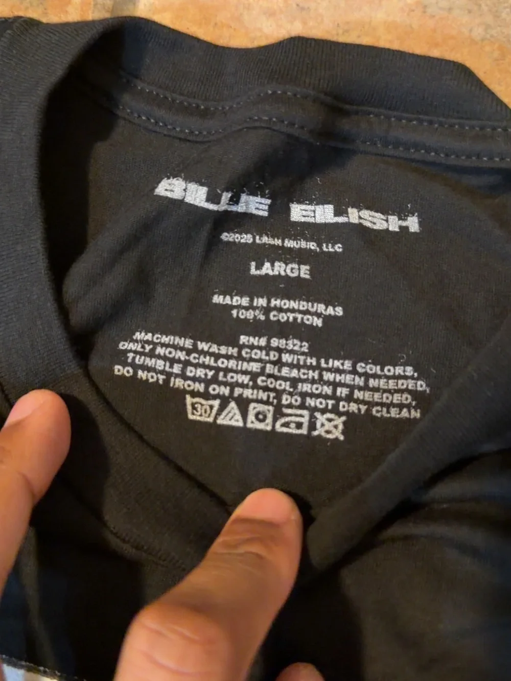 Billie Eilish black shirt