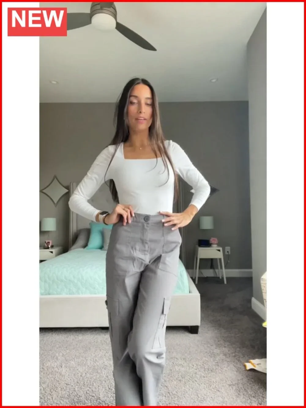 High Waisted Cargo Pants Y2K Streetwear 6 Pockets Drawstring Ankle Cuffs