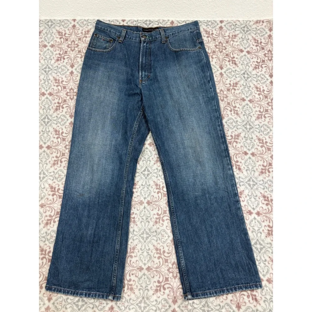 Tommy Hilfiger Loose Fit Jeans Mens 32x29 Medium Wash Blue Denim 100% Cotton