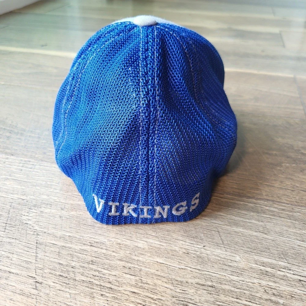 Richardson 110 Flexfit Trucker Hat Grey Blue Vikings G Logo Snapback Cap SM/MD