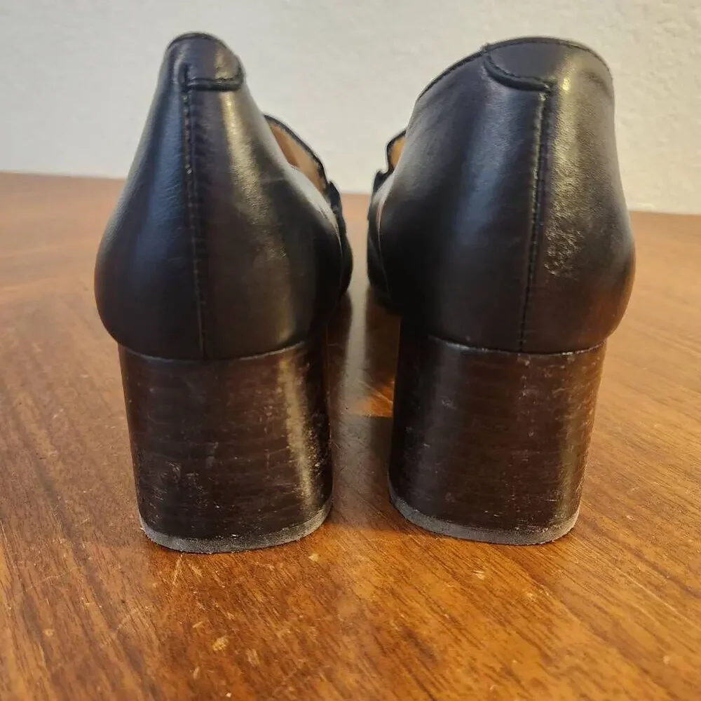 Anthropologie black leather