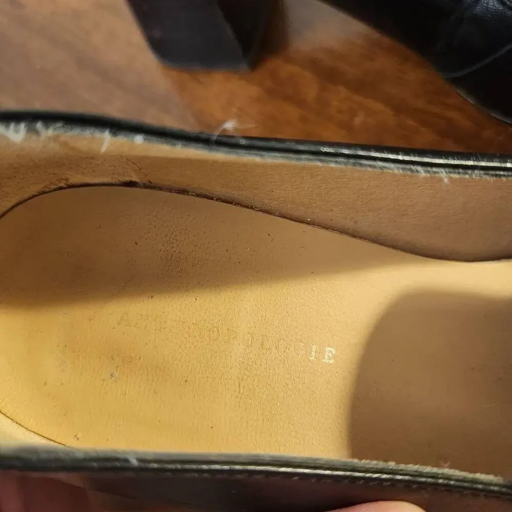 Anthropologie black leather
