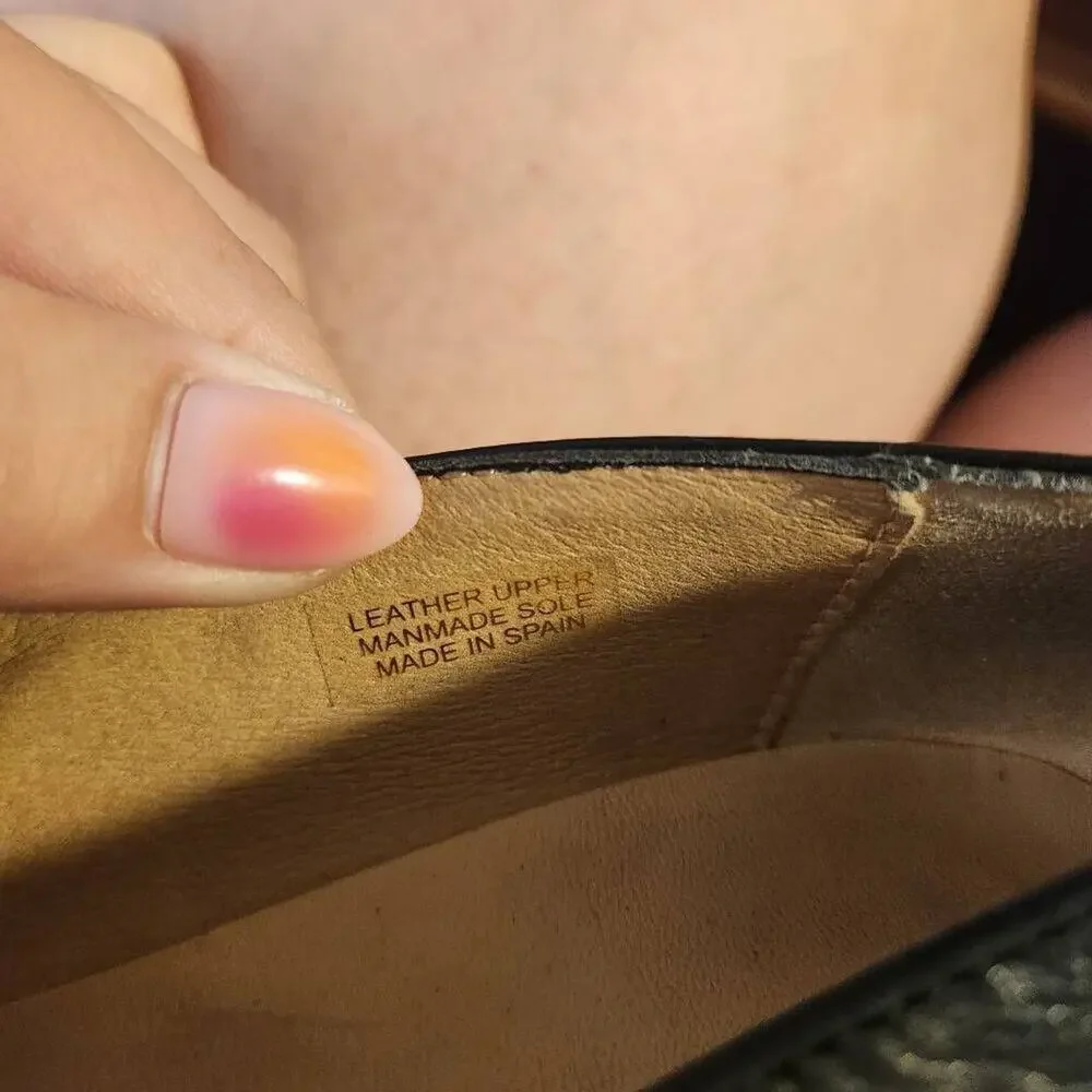 Anthropologie black leather