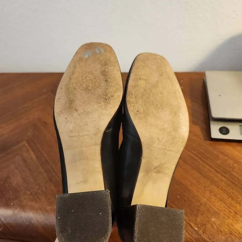 Anthropologie black leather