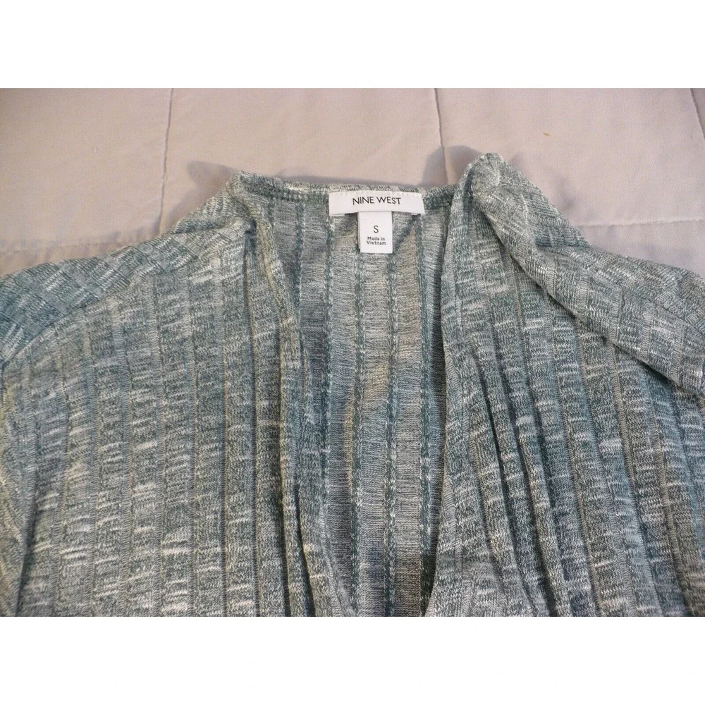 Nine‎ West Sweater Womens Medium Gray Open Front Cardigan New With Tags Pockets