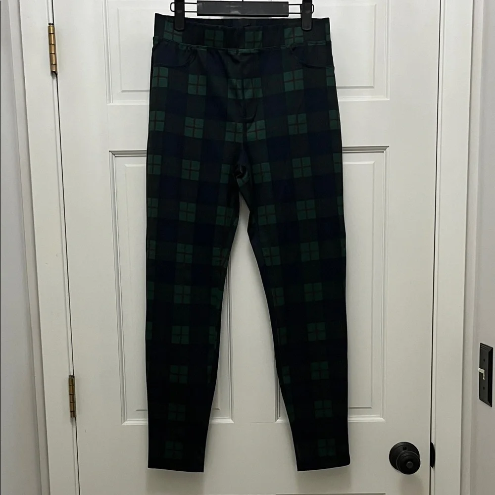 Sanctuary x Anthropologie Green Plaid Leggings - Size Medium