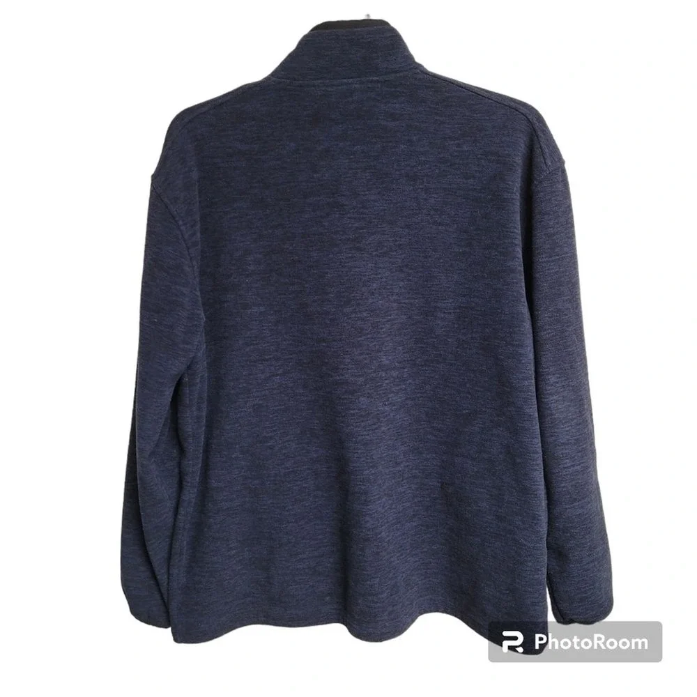 Free Country Navy Blue Mock Neck‎ Full Zip Fleece Jacket Men's Size XL