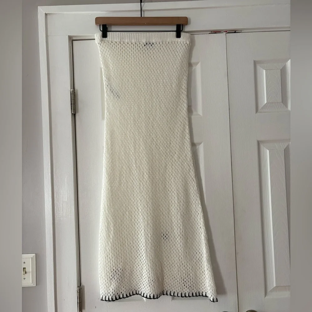 Topshop Crochet Maxi Skirt Elegant Colorful Crochet Flowers‎ NWOT Size 8 - 10