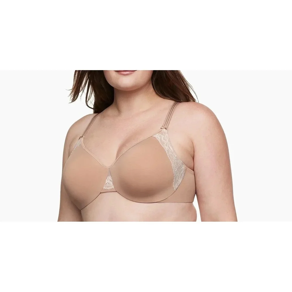 Olga by Warners Cloud 9 Underwire Unlined‎ Minimizer Bra Nude 40DD  G18961A