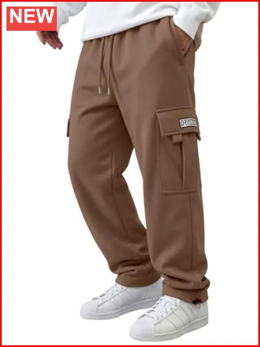 Men's Cargo Sweatpants Joggers Cotton Blend Athletic Pants Drawstring