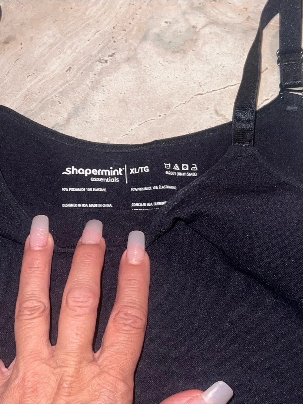 Shapermint Black Essential Slim Shaper Cami XL
