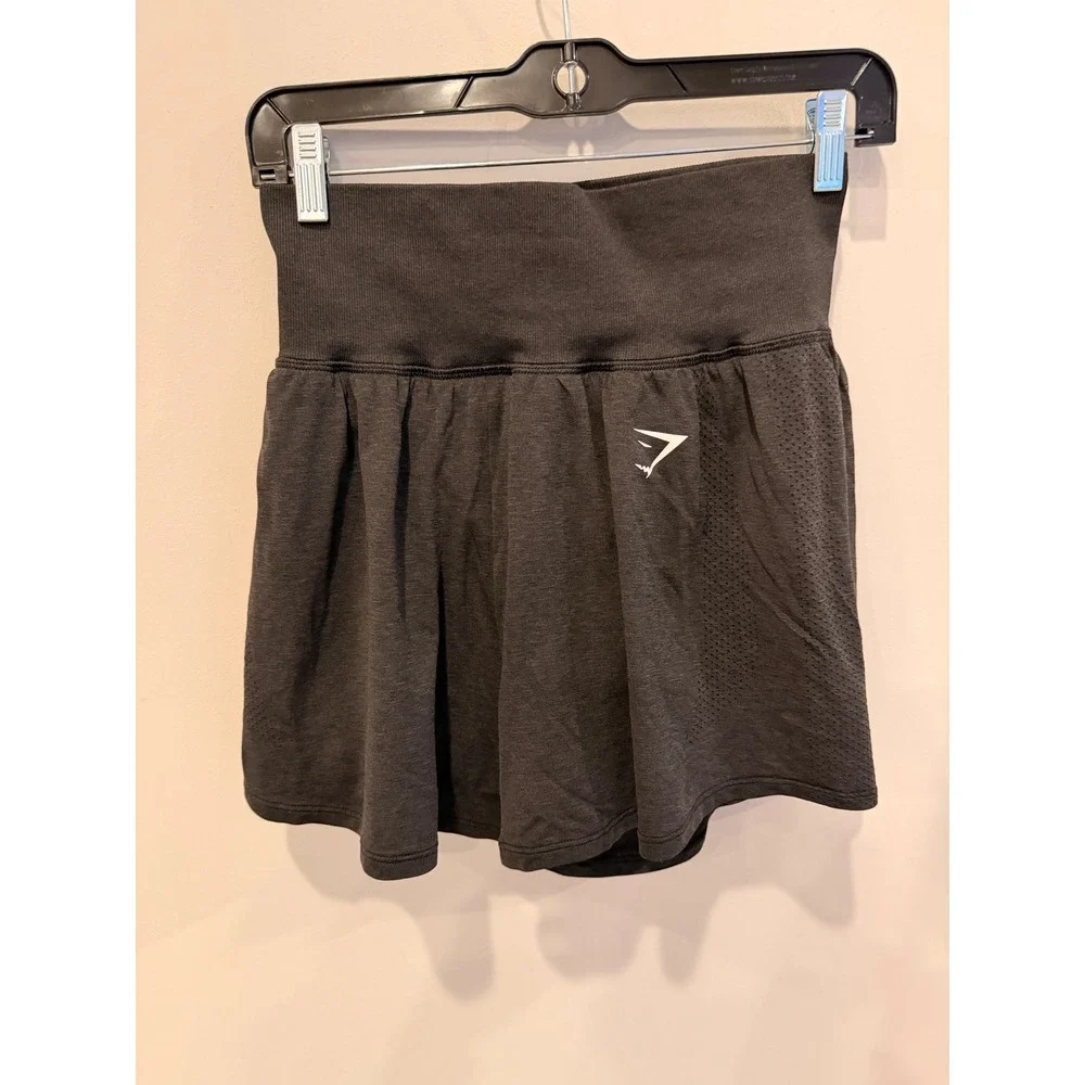 Gymshark Black Athletic Tennis Skort Skirt Shorts Women's Size M/L‎